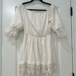 Chicwish white lace detail dress